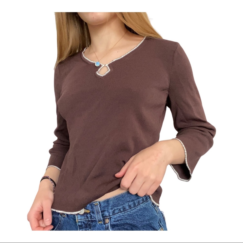 Vintage Sigrid Olsen Brown Sweater